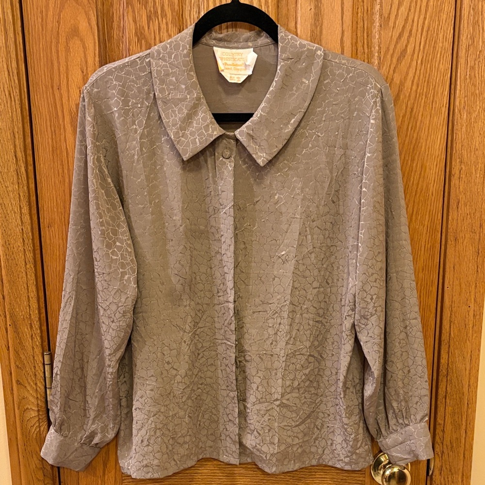 Pendleton Country Sophisticate Olive Textured Blouse
